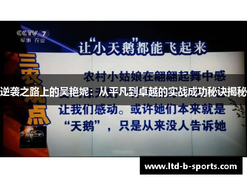 逆袭之路上的吴艳妮：从平凡到卓越的实战成功秘诀揭秘